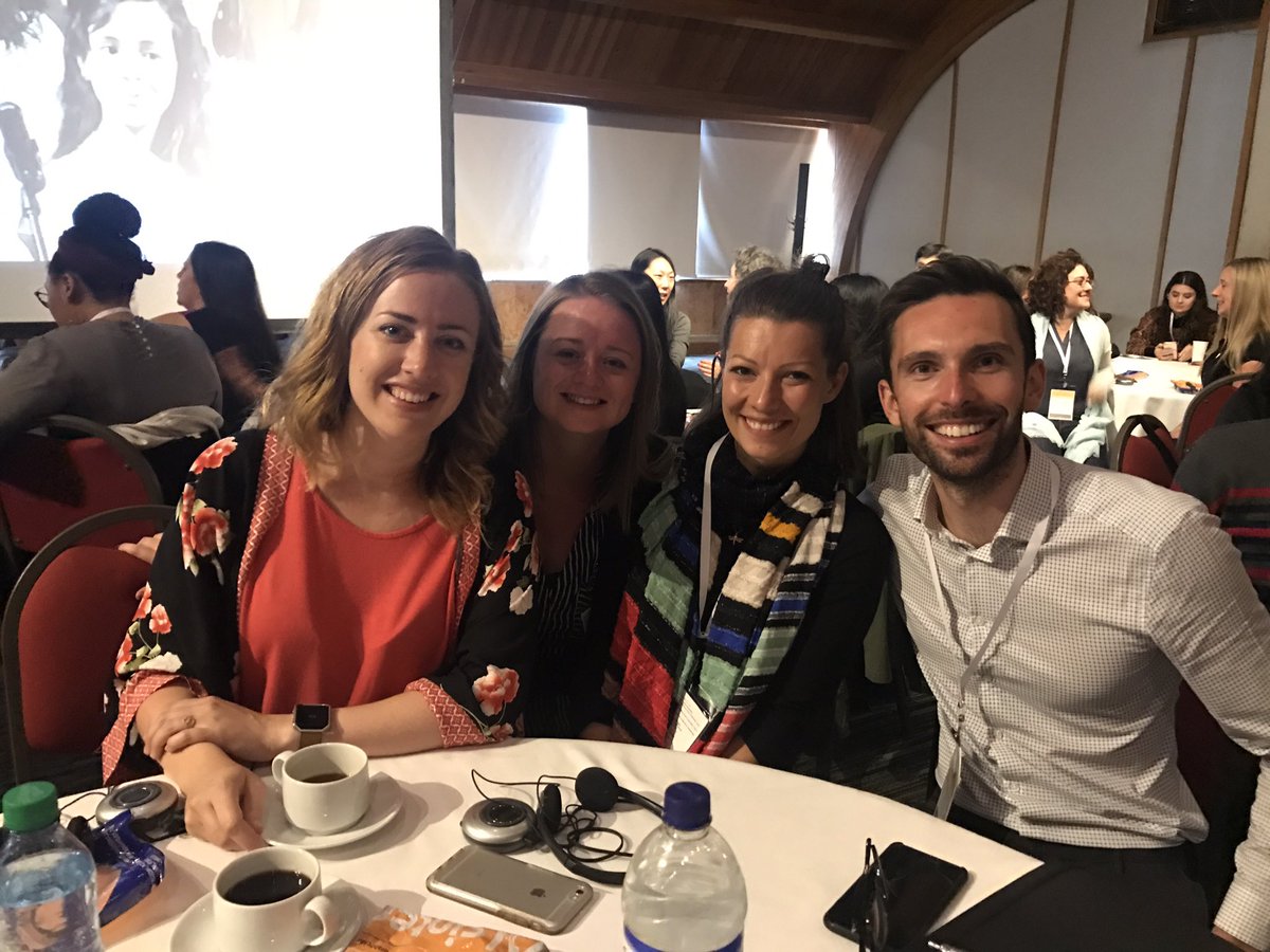 FayeCraster's tweet photo. @TeachFirst contingent ready to start the @TeachForAll global conference @Barker_J @AnnaTsend @JoshMacAlister #Bogota https://t.co/0gzTWAfJlB