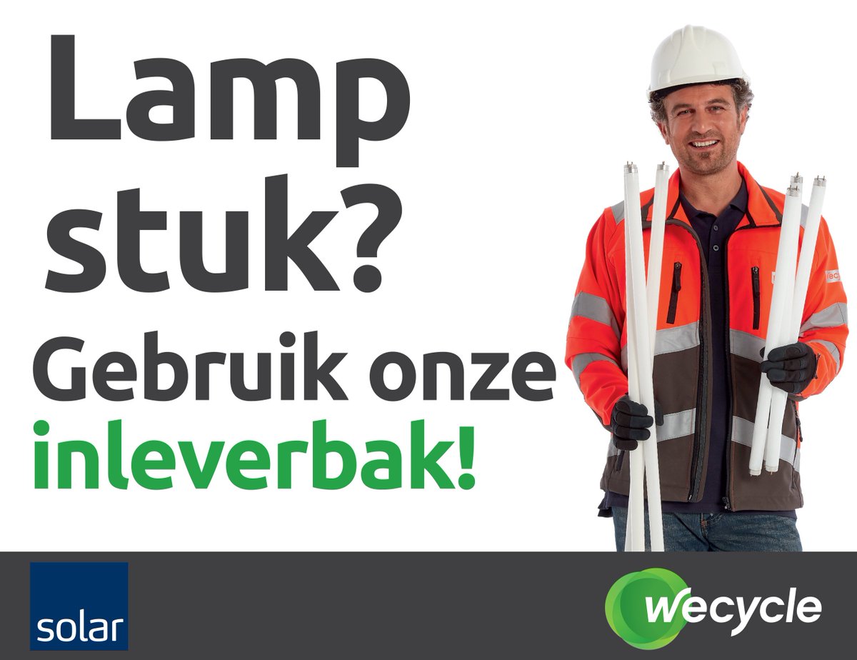 SolarNL's tweet photo. Als inzamelpartner van Wecycle, kunnen onze klanten hun lampen en/of elektrisch gereedschap verantwoord afdanken. https://t.co/521am1xVgy https://t.co/TBg4M6Pv5Y