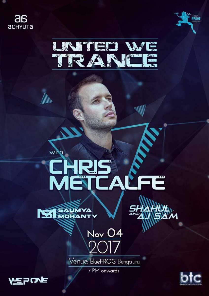 bangaloretrance's tweet photo. This year we r going big with BTC's 7th Yr Anniversary!
@chrismetcalfe along with blr talented DJ's to takeover the console at @bluefrog_blr https://t.co/2JACM64Tcf