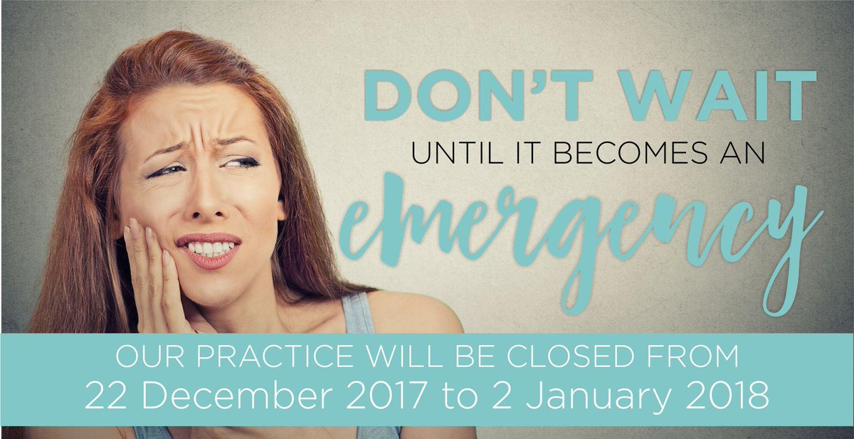 drdaryldarcy's tweet photo. Please also take note that we will be taking our annual holiday from 22 December 2017 - 2 January 2018. https://t.co/I9ht18F17o
