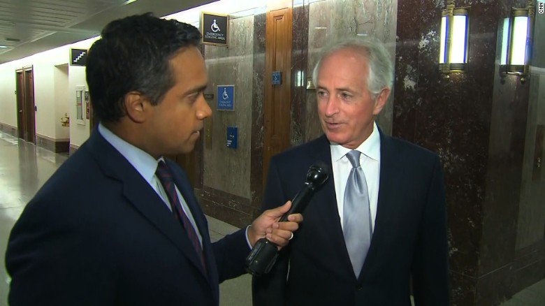 CNN's tweet photo. "Great difficulty with the truth": Watch Tennessee Republican Sen. Bob Corker's interview with @mkraju about Trump https://t.co/cQtzNkgBSO https://t.co/ntxtobqYvM