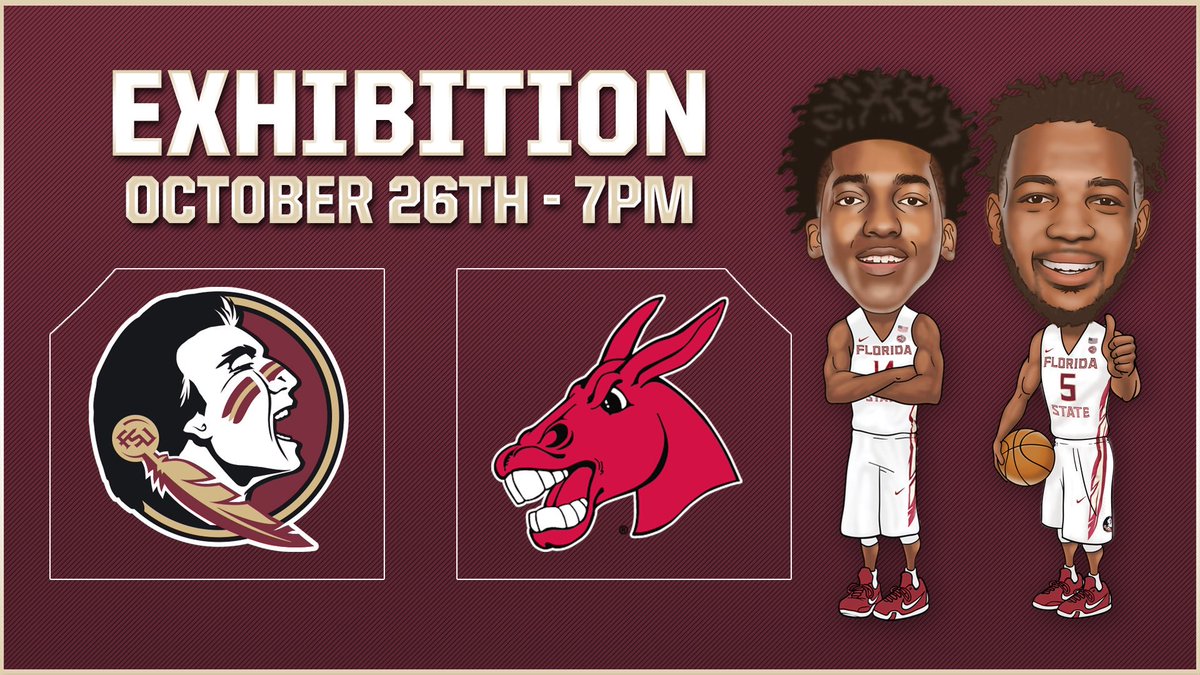 First chance to 👀 the #Noles is this Thursday for our 1st Exhibition game. Free Admission @FSUTuckerCenter