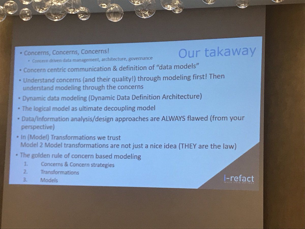 RonaldDamhof's tweet photo. This is in important! We need to evolve, #datamodeling must die! Long live the concern centric approach. #dmzone #dataquadrantmodel https://t.co/ew2luiX3eM