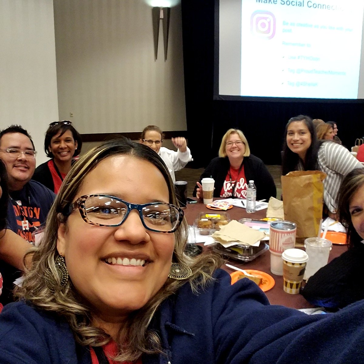 Bertila2E's tweet photo. At the #TYHOcon with these amazing educators! Love my table mates! https://t.co/HHhvVMx9Nq