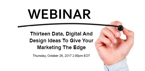 Want to improve your #marketingstrategy? Tune in 10/26 for 13 game-changing #marketing tips you need to adopt today. bit.ly/Oct26Webinar