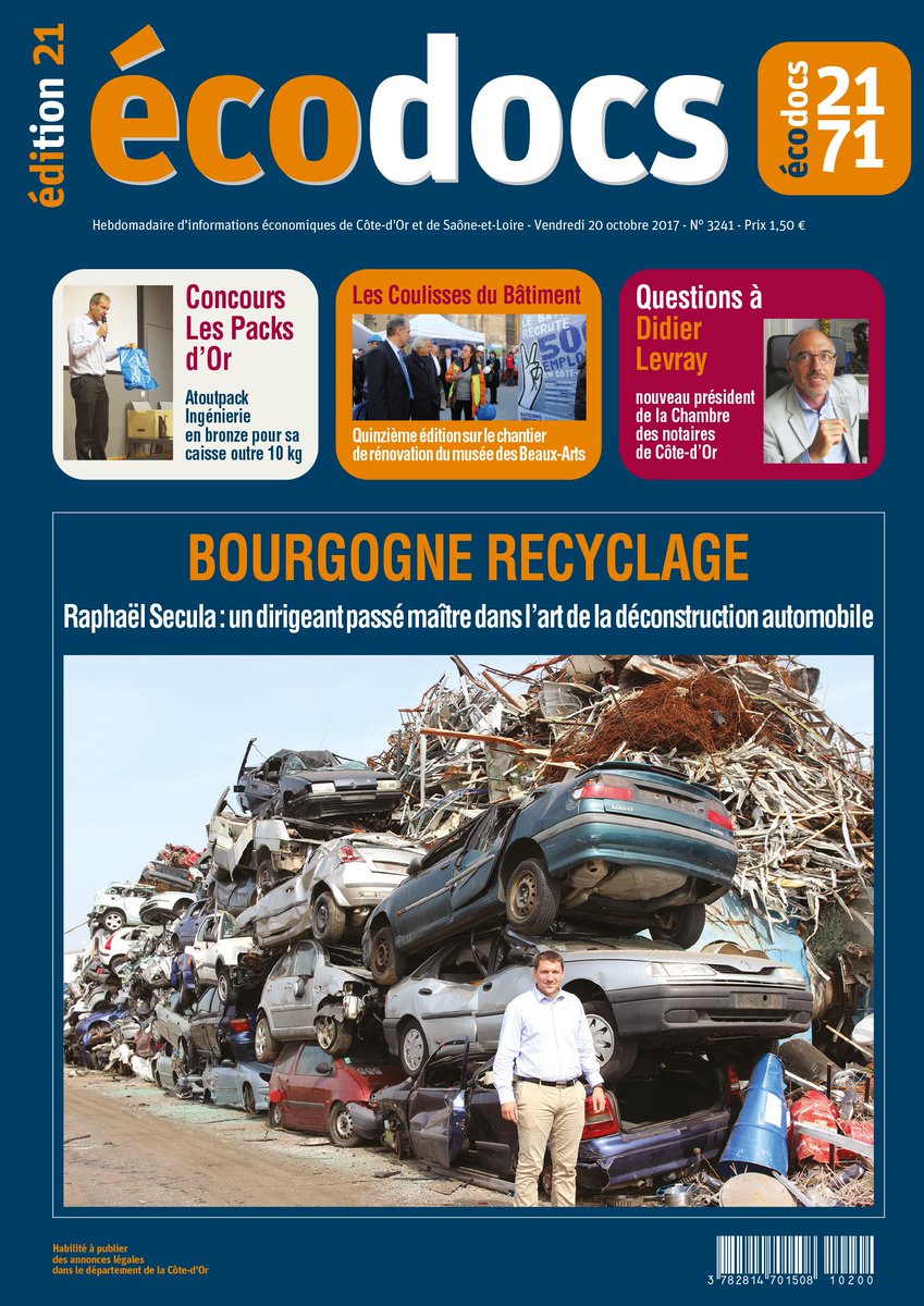 VerticaleEco's tweet photo. A la Une d'@Ecodocs2171 du 20 octobre 2017 https://t.co/GbDq390O4x