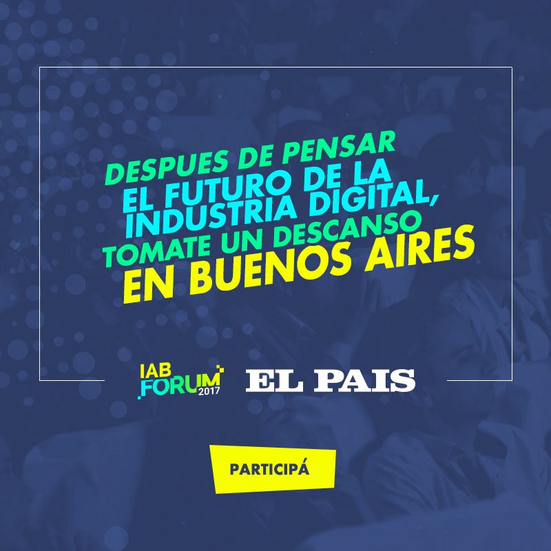 elpaisuy's tweet photo. Si sos parte del #IABFORUMUY el máximo evento de marketing digital en Uruguay te invitamos a participar ► https://t.co/Vy9280VSZ4 https://t.co/kxTpsYdEfL