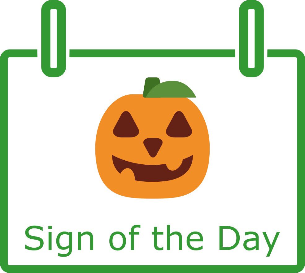 SignSchoolASL's tweet photo. Don’t miss out on this week’s Halloween-themed Sign of the Day!
Guess what today’s sign is...
https://t.co/BpWXkKWPj8 https://t.co/xto8Jd4Hkx