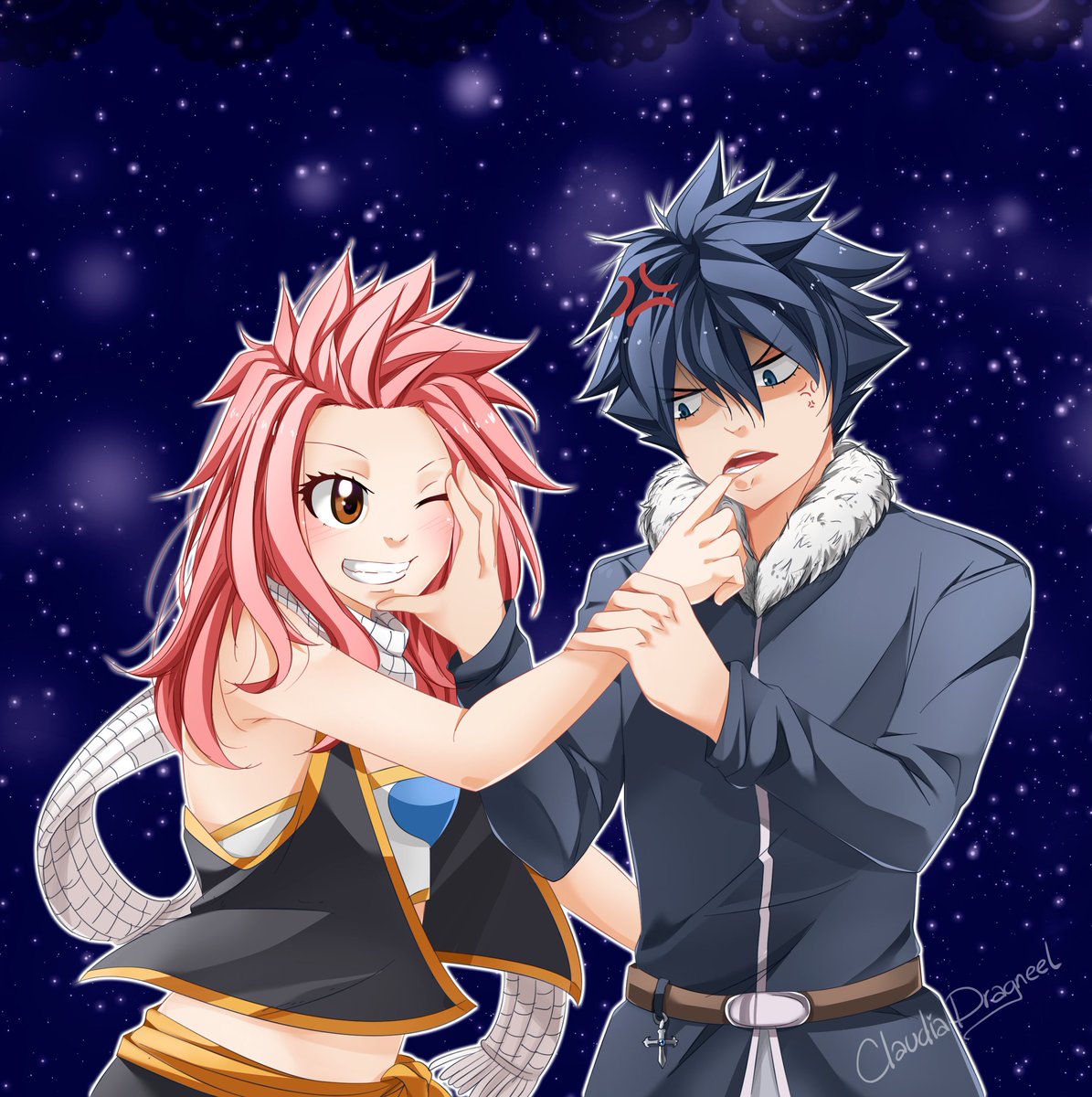 Hikyis7's tweet photo. @hiro_mashima Please Go and give 
juvia/ gray natsu/lucy more love 
Thank you. https://t.co/VO1ATSBUm4