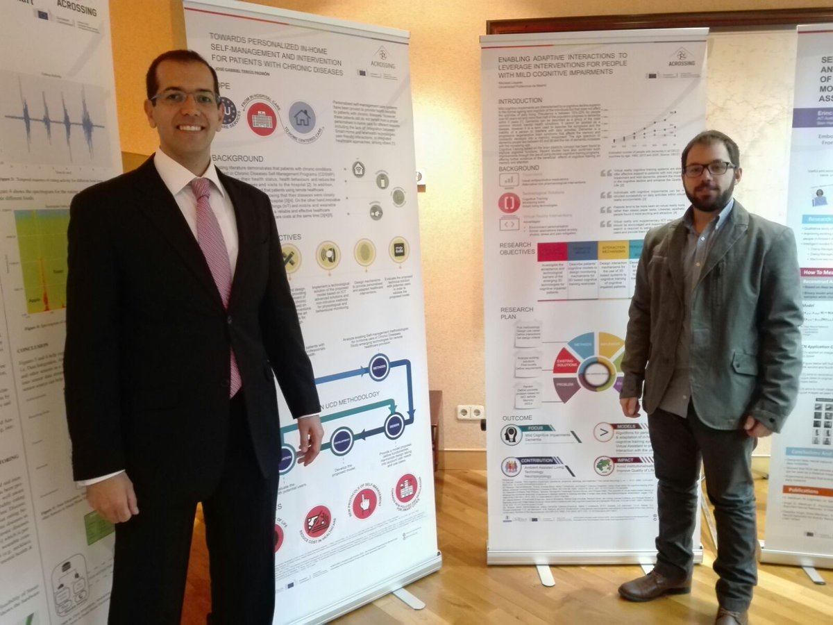 LifeSTech's tweet photo. Poster session at the Mid Term Review meeting of ACROSSING MSCA project #h2020 @MSCActions @acrossing_itn @La_UPM @telecoupm https://t.co/ypANIX99wR
