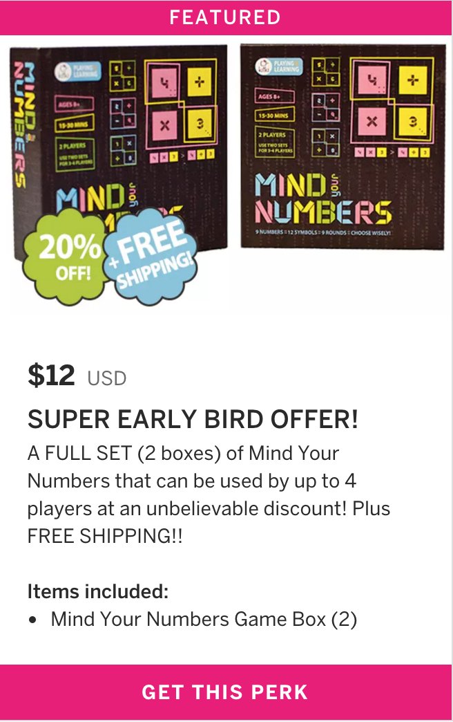 RohiniNatti's tweet photo. LAST DAY of the #SuperEarlyBird Offer! Order MIND YOUR NUMBERS now: https://t.co/FKs9vdilzm #boardgame #tabletop #2playerpack #christmasGift https://t.co/rM4ZXL5kAP
