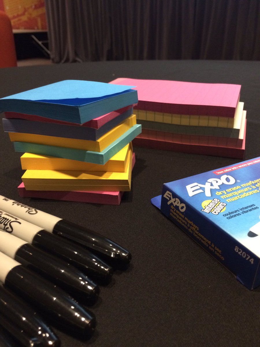 Fresh post-its for all the brilliant ideas brewing with this morning's coffee! Workshops day #SXConf17