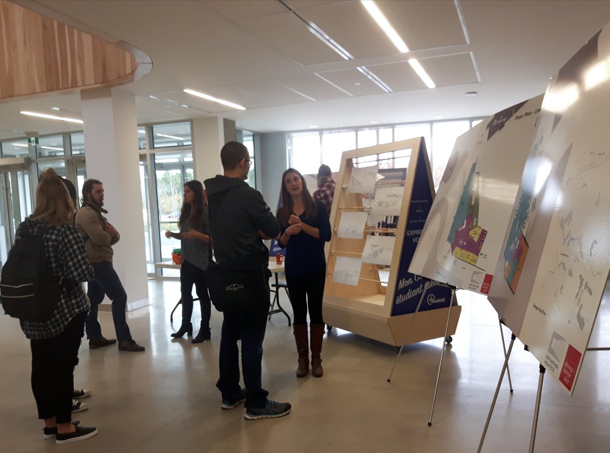 Engineernewmom's tweet photo. In case you missed it today ... @SGAAGE Open House for new Student Centre in @LaurentianU atrium will be back Thursday afternoon. https://t.co/psbm8L7fi0