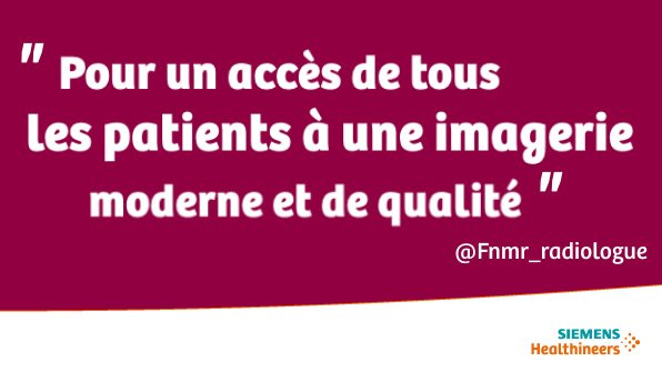 SiemensHealthFR's tweet photo. "L’imagerie médicale contribue à structurer l’offre de #soins, en ville comme à l’hôpital" rappelle @Fnmr_radiologue https://t.co/TI8KqDcNhd https://t.co/AVEIGWfBTO