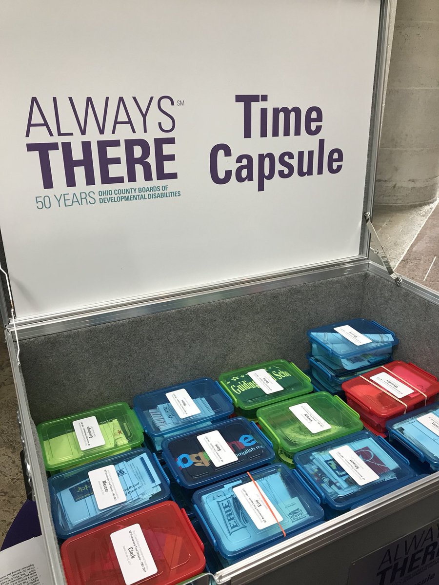 OACBDD's tweet photo. The Time Capsule is filling up! It will be sealed until October 25, 2042, the 75th anniversary of county boards #Alwaysthere50 https://t.co/4TcGiatVT3