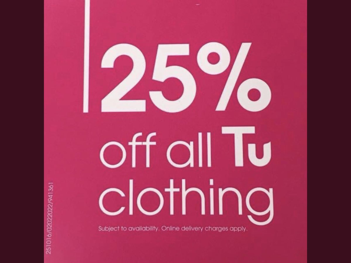 OneillAngus's tweet photo. #Tu 25% off @sainsburys starts today!! Don’t miss out! Includes Halloween costumes :)))#sainsburysforestside https://t.co/QKF2Uv7dH1