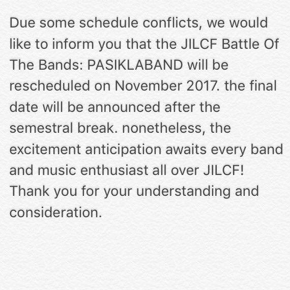 TechnocratsOrg's tweet photo. ANNOUNCEMENT:

#Pasiklaband2017
#DestinationGreatness https://t.co/oA8P0EhTUO