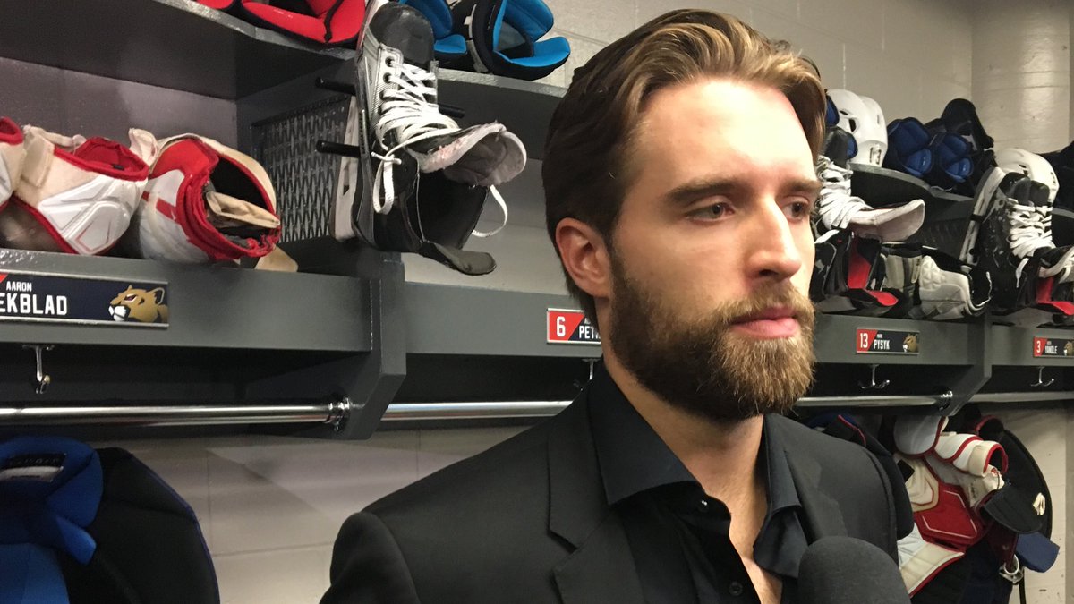 "We built confidence against Washington. We have to keep that going tonight.” -Ekblad https://t.co/ml2LHm1Q2S