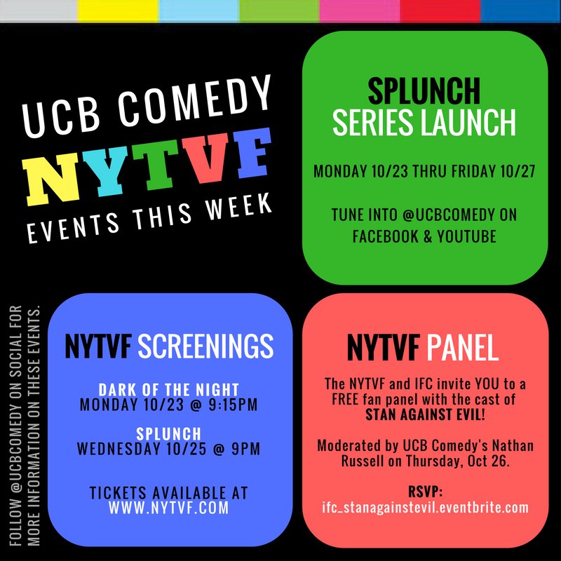 ucbcomedy's tweet image. Don't miss these @NYTVF Events this week!