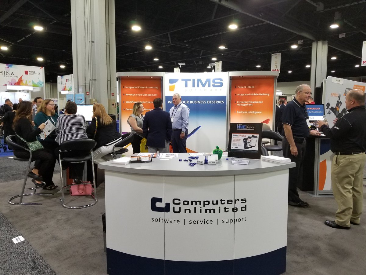 TIMSHMESales's tweet photo. Getting busy..great start to the show #medtrade17 #timssoftware https://t.co/9ulFkpSbZg