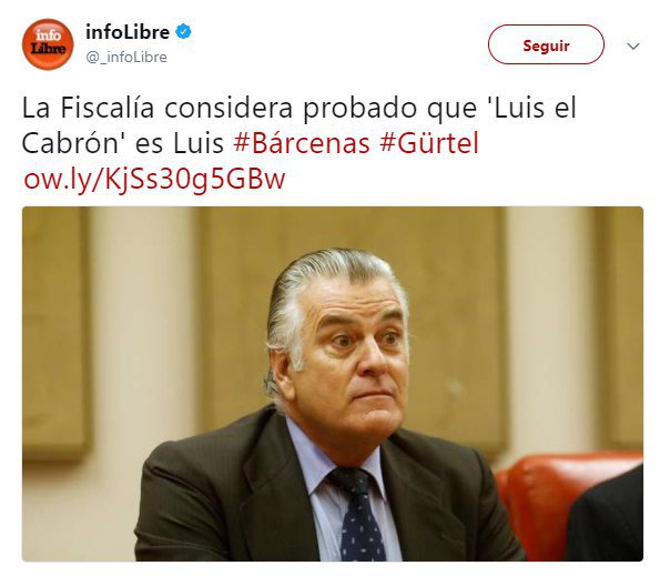 CucaLaGuarra's tweet photo. ¿En serio que viendo esto de la caja B del PP no habéis hecho TT #LuisElCabron ?
Me avergüenzas, Twitter https://t.co/VtIN017o41