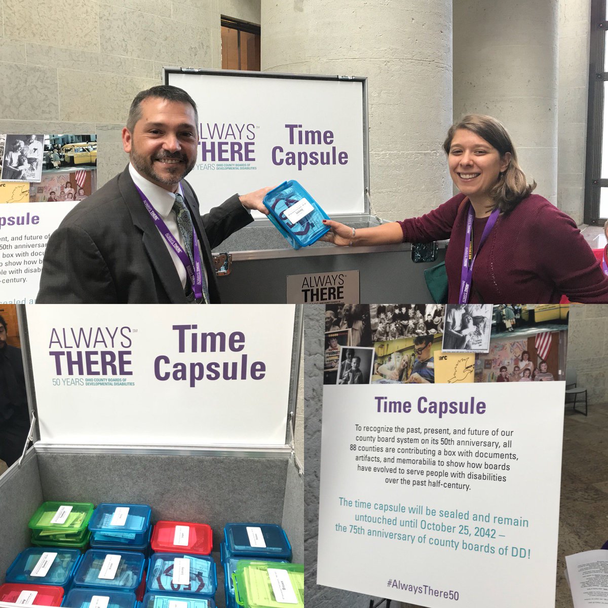 lcountydd's tweet photo. Our Licking County time capsule has been placed in the secured location. We will see it again in 25 years. #alwaysthere50 #lcbdd50 https://t.co/wRriLrWwrq