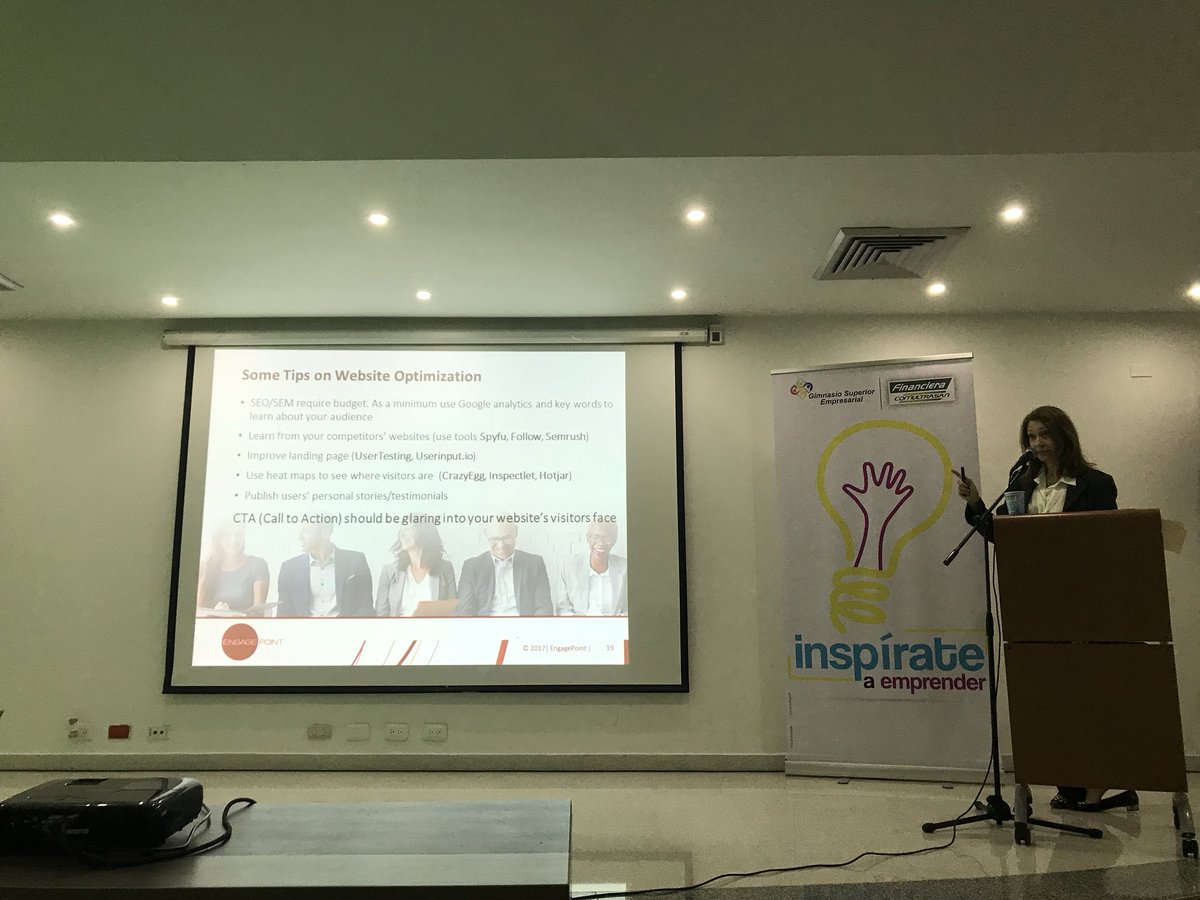 jaimechavezsuar's tweet photo. Consejos optimizar pagina Web según Natasha Kurtova experta en redes de Sillicon Valley evento emprendedores @FComultrasan https://t.co/4TliaGzhJ5