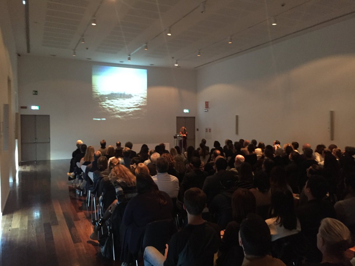 pippociorra's tweet photo. “Cities are not against nature they are part of nature” a wonderful opening statement by #JeanneGang @Museo_MAXXI @AmAcademyRome @iGuzzini https://t.co/6zCz9tVuFC