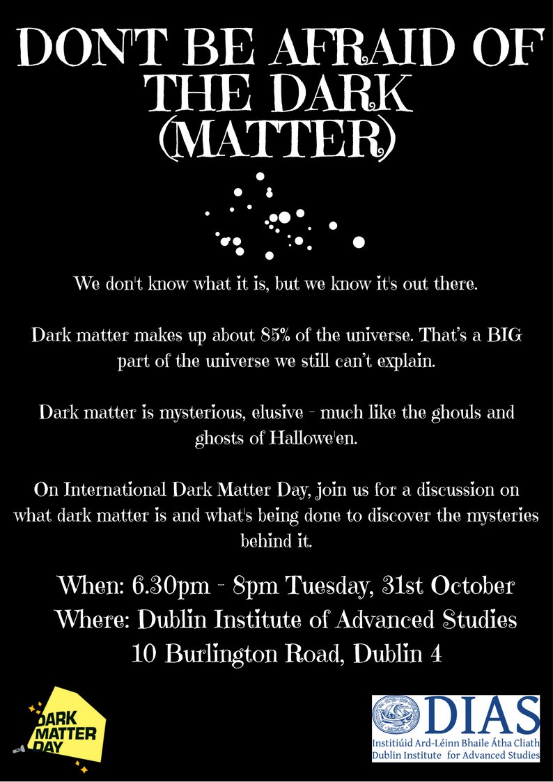 test Twitter Media - Hallowe’en Night 2017 – Tuesday 31st October, 18:30-20:00 : 
Don’t Be Afraid of the Dark (Matter)

https://t.co/ZqPU4EiS37
#DarkMatterDay https://t.co/BCgYSqoXDa