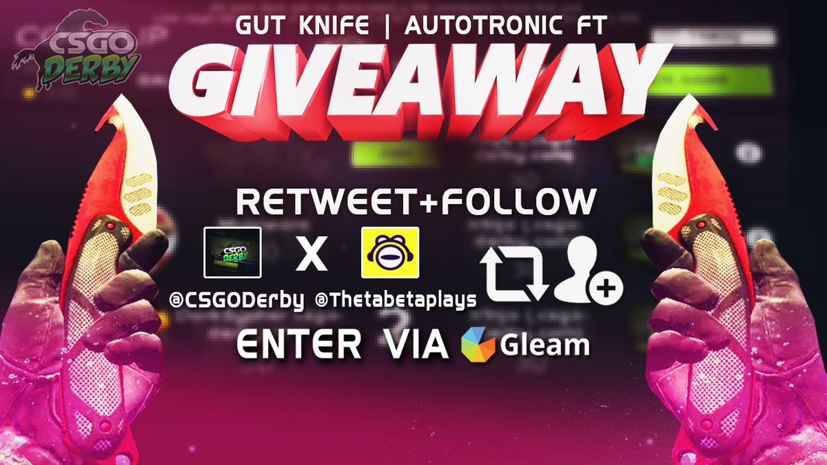 CSGODerby's tweet photo. #CSGOgiveaway
Gut Knife | Autotronic FT
🔹Follow @CSGODerby + @Thetabetaplays
🔹Tag 2 m8s
🔹Like + RT
🔹Enter: https://t.co/7mlULGGIyj 
⌚️3 days https://t.co/n9kkPHyrqF