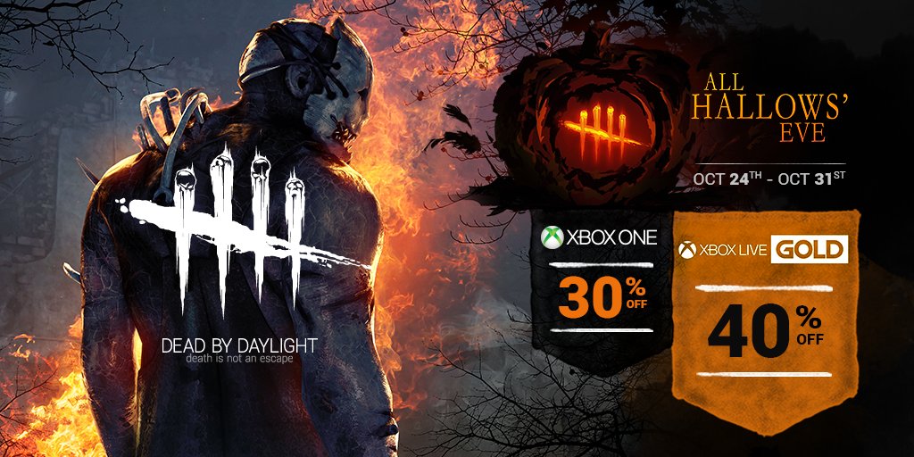 DeadbyDaylight's tweet photo. More #Halloween goodness! Grab a copy of #DeadbyDaylight on #XBOXOne on sale until Oct 31st! https://t.co/S6fYzRJLIF