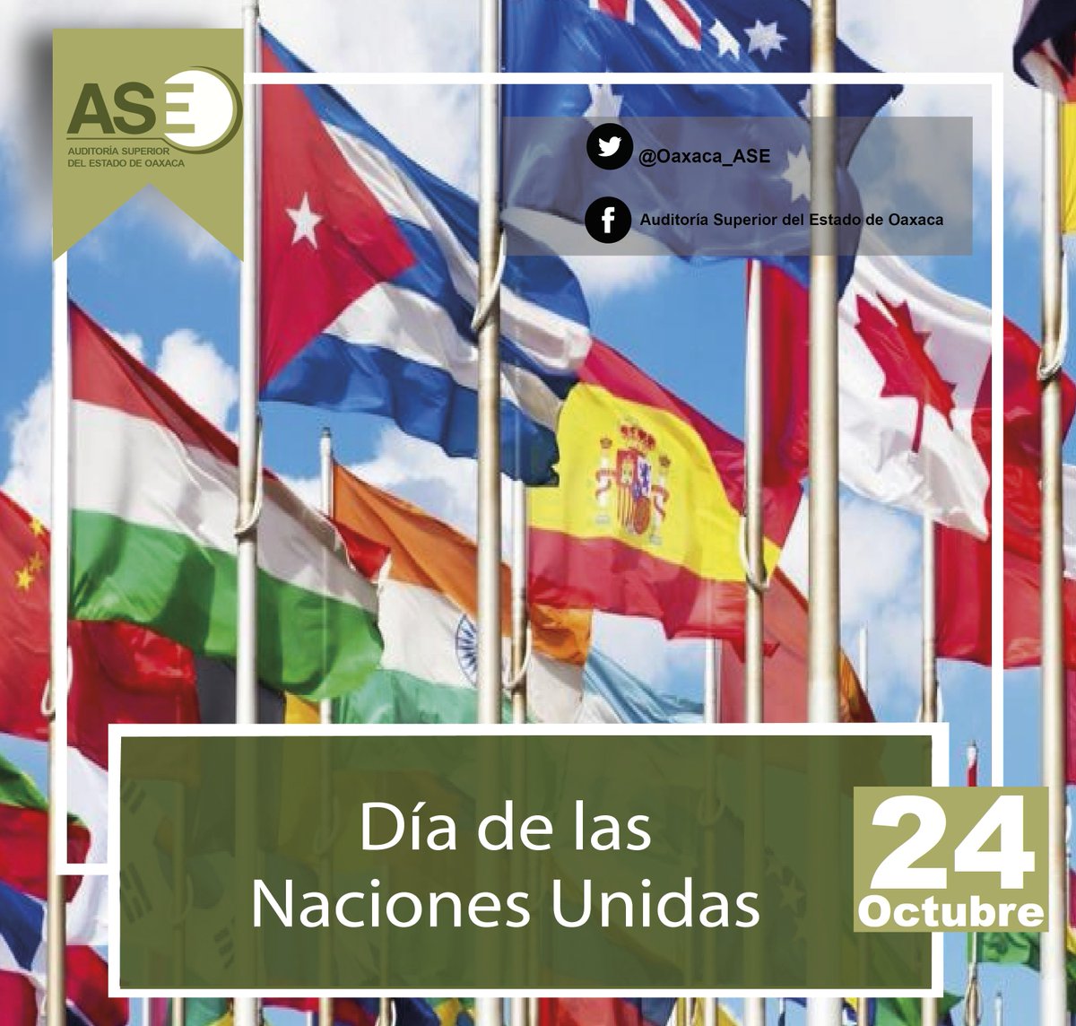 Oaxaca_ASE's tweet photo. #Efemérides | 24 de Octubre, Día de las Naciones Unidas. https://t.co/SlgEHoweJM