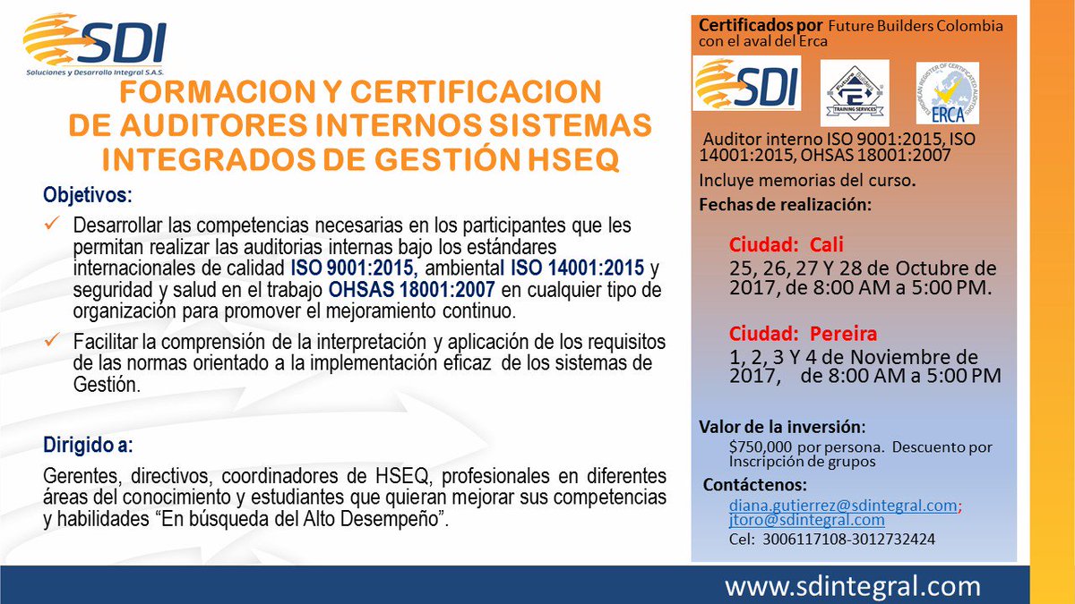 SolucionesSdi's tweet photo. #calidad; #Cali ; #ISO9001 https://t.co/4h8ZANxE3u