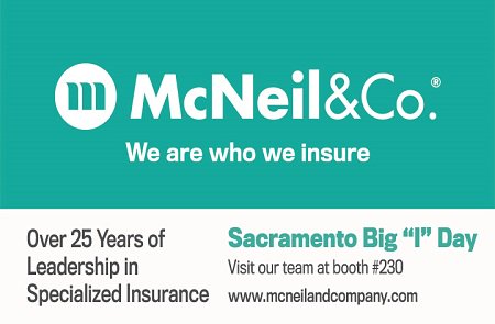 McNeilAndCo's tweet photo. We're exhibiting at @IBASacramento Big I Day! Stop by booth #230 today to learn about our specialized #insurance programs! #IBASac https://t.co/YyZrESKlwE