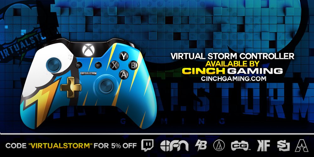 VirtualStormLLC's tweet photo. Take back control of your game Tuesday! Grab a #VirtualCinch from @CinchGaming with the all new 3.0 buttons! #vS #CinchFam 5% off order. https://t.co/v6PL17p4Ak