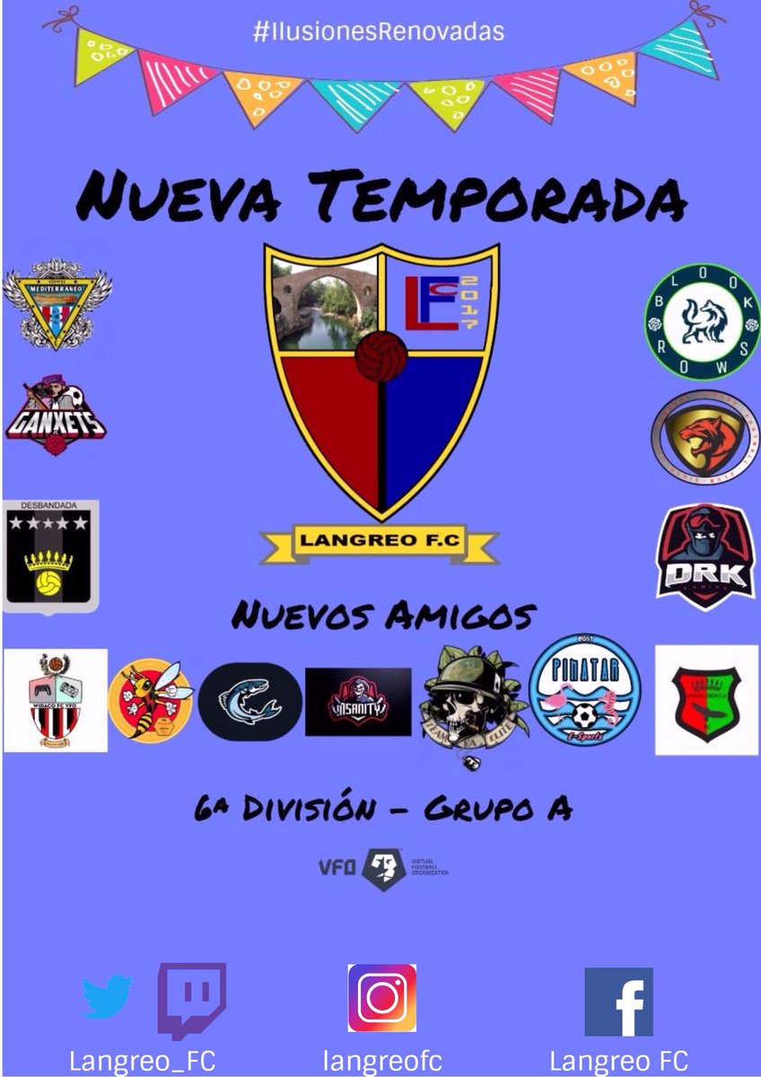 Esta temporada volvemos a estar encuadrados en el Grupo A de la Sexta División de <a href="/VFOspain/">VFO España</a> .

¡Apoyanos!

#IlusionesRenovadas🔴🔵
