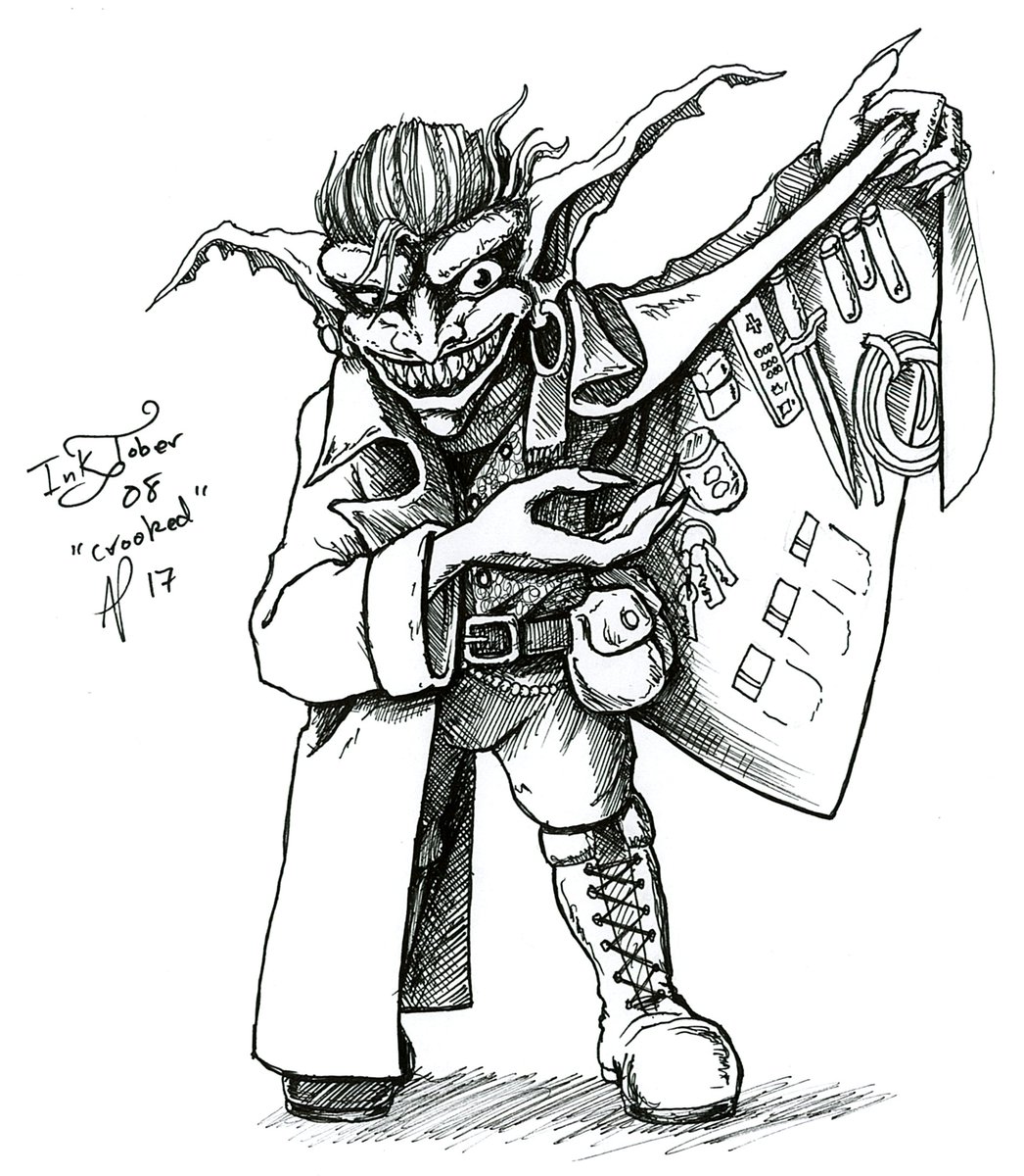 anomalousinsect's tweet photo. Posting of the backlog begins... with days 8 and 9! #inktober #inktober2017 @AtaraxiaStudio https://t.co/l4rOt3YXjK