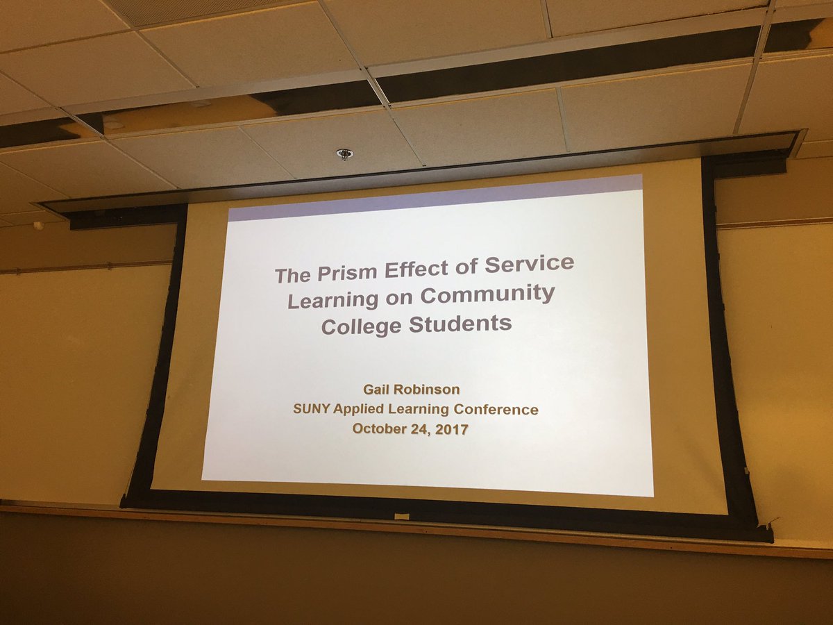 CC4Democracy's tweet photo. Enjoying the Prism Effect of Service Learning at Community Colleges with Gail Robinson. #alc2017 https://t.co/tpXgPkUoHm