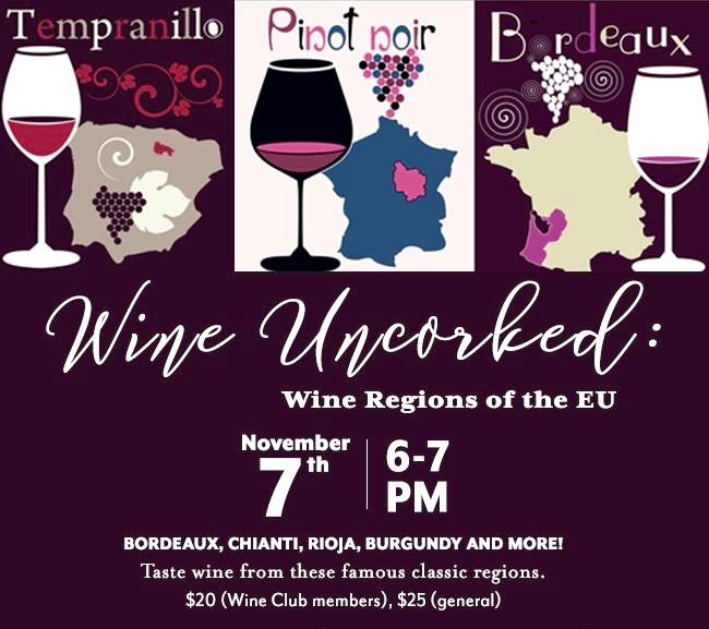 EdgeWildSTL's tweet photo. Nov 7. European wines. Join us!! Call now for reservations. #edgewild #edgewildwinery #wardonwine #wineuncorked #chesterfield https://t.co/kjhLBHPFvG