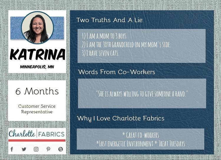 charfabrics's tweet photo. Get to know us: Katrina. https://t.co/0qUDhIaK1S