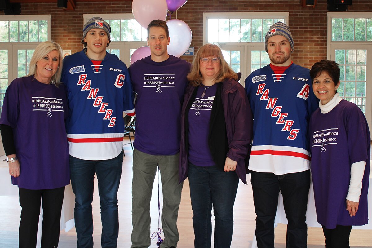 OHLRangers's tweet photo. October is Child Abuse Prevention Month. We're very proud to help draw and raise awareness for such a cause. #DressPurple #IBREAKthesilence https://t.co/EC4rW5BCgt