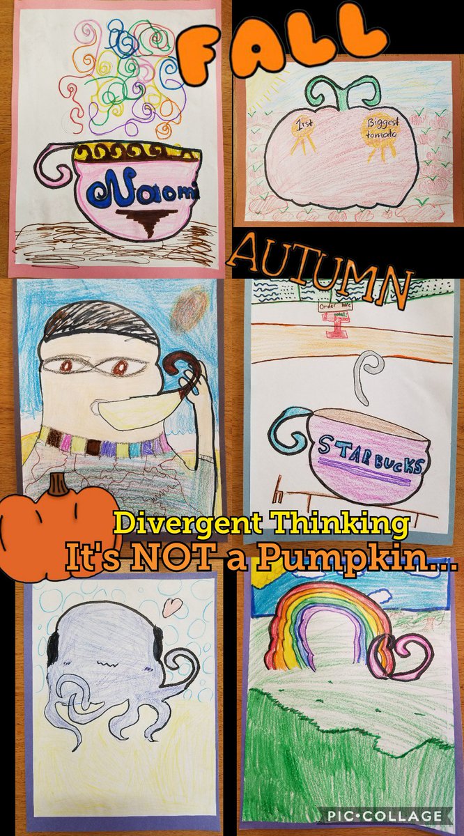 GTHardinsClass's tweet photo. Divergent Thinking by my Fourth Graders as a fun seasonal warm- up. @OG_Panthers @cspecia #neisdgt https://t.co/1D2W2WIz0l