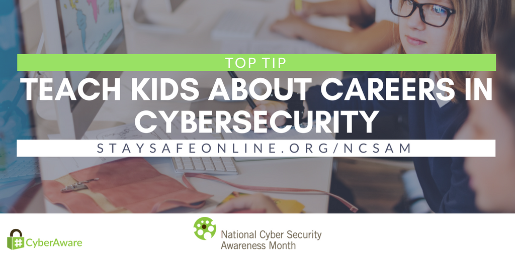 Make a difference! Teach kids about careers in #cybersecurity by volunteering at school, boys &amp; girls clubs &amp; community centers #CyberAware