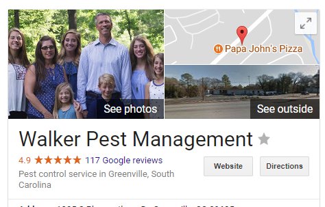 WalkerPestMgmt's tweet photo. #FamilyOwned #PestControl servicing #AndersonSC #StarrSC #BeltonSC #FairPlaySC for over 16yrs. 
https://t.co/F6fiZiIpew 
(864) 225-2505 https://t.co/N764hWObFW