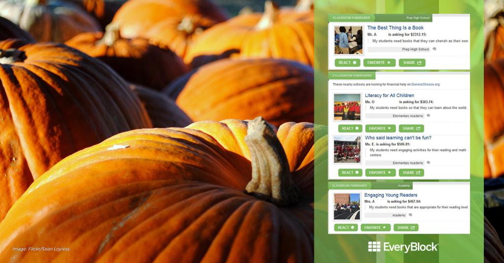 EveryBlock's tweet image. Support your local school's annual fall festival or Halloween book fair using "Classroom Fundraisers" on EveryBlock. comca.st/2lc65x4