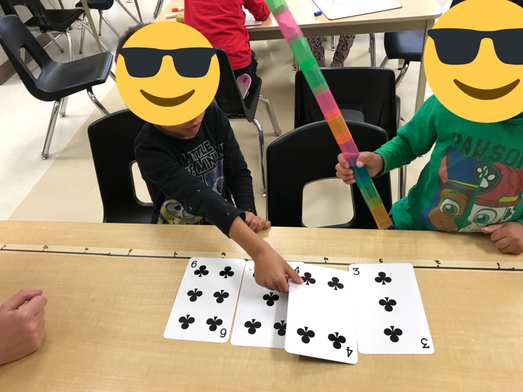 MrsSTsang's tweet photo. We are learning to use math tools to help us understand numbers. #TVDSBMath https://t.co/gkBb3PREhZ