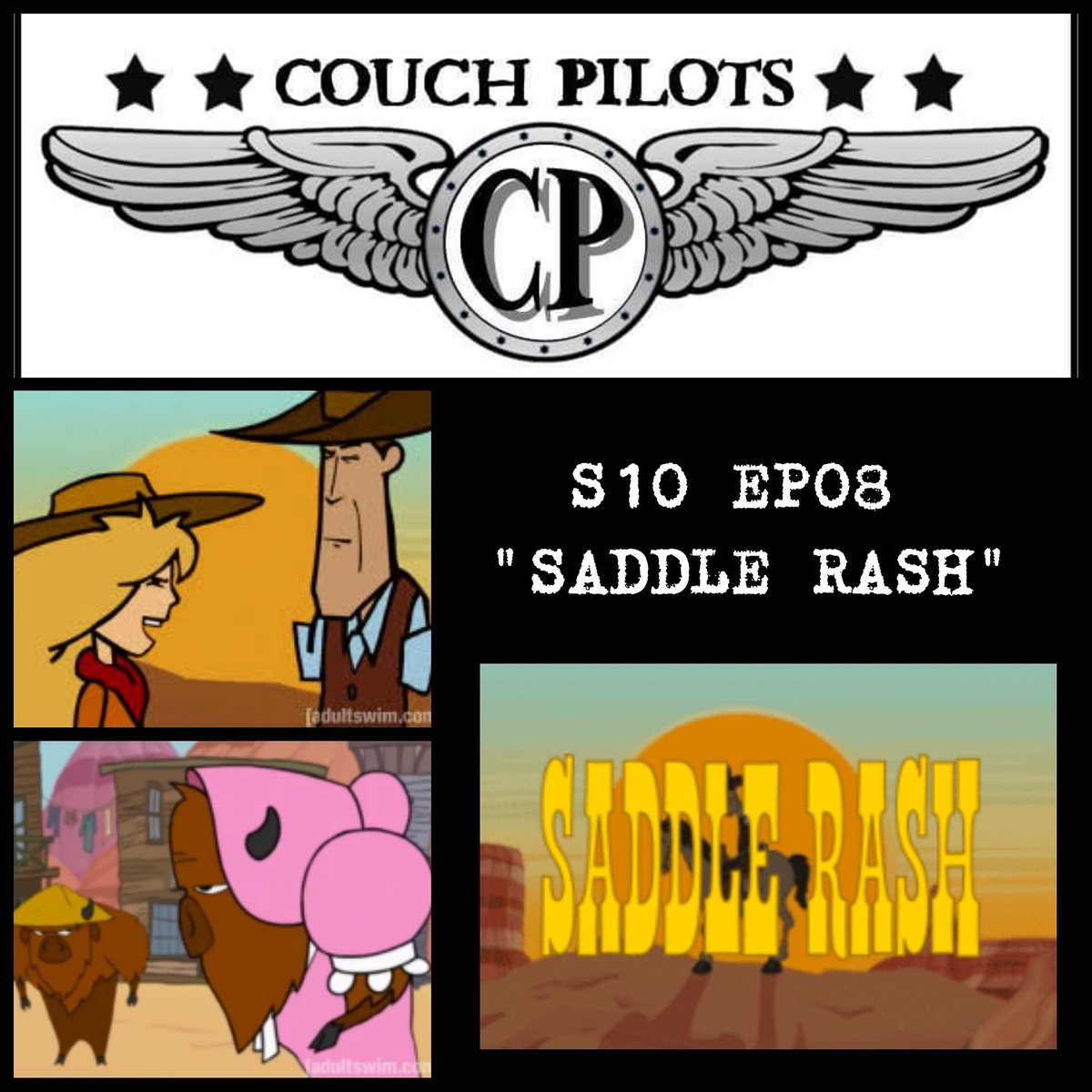 CouchPilotsPod's tweet photo. New EP featuring review of #saddlerash starring @toddbarry @SarahKSilverman Get @ any #podcast outlet #cartoon #comedy #tvreview #pilot https://t.co/fg8aJOMk6t