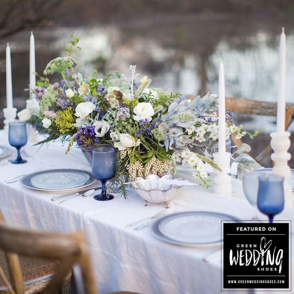 The details of this enchanted and organic styled shoot were featured on @greenweddingshoes, See all the details at the link in our bio. || …