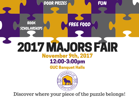 UNA_Career's tweet photo. Did you know UNA offers over 140 majors? #HireThePride #UNACareerCenter #MyUNAMajorsFair https://t.co/OlvSyP2SXN