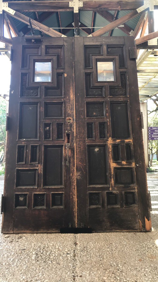 concordiatx's tweet photo. The original doors from Killian Hall! 🚪 Stay tuned for more from Reformation week!🌪 #95doors https://t.co/n3VIxxkBaB